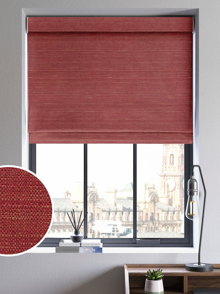 Cherry Red Voyage Maison Jasper Made To Measure Roman Blind - Image 1 of 6