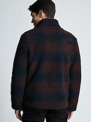 Brook Taverner Red Check Full Zip Borg Fleece - Image 3 of 5
