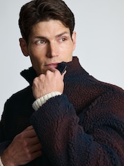 Brook Taverner Red Check Full Zip Borg Fleece - Image 5 of 5