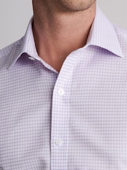 Brook Taverner Purple Check Cotton Shirt - Image 2 of 3