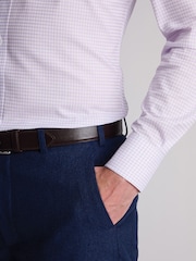 Brook Taverner Purple Check Cotton Shirt - Image 3 of 3