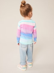 Blue Rainbow Cotton Rich Long Sleeve Rib T-Shirt (3mths-7yrs) - Image 3 of 7