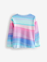 Blue Rainbow Cotton Rich Long Sleeve Rib T-Shirt (3mths-7yrs) - Image 6 of 7