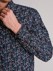 Brook Taverner Blue Candy Cane Cotton Shirt - Image 5 of 6