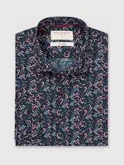Brook Taverner Blue Candy Cane Cotton Shirt - Image 6 of 6
