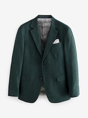 Green Slim Fit Wool Donegal Suit Jacket - Image 5 of 9