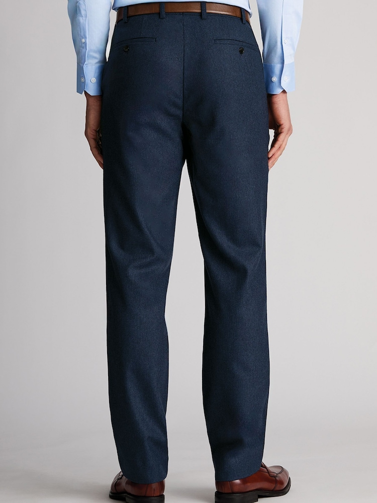 Brook Taverner Blue Italian Wool Blend Donegal Suit Trousers - Image 2 of 2 Brook Taverner Blue Italian Wool Blend Donegal Suit Trousers - Image 2 of 2