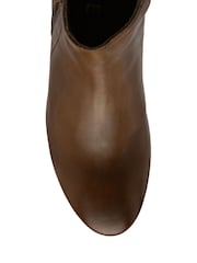 Ravel Brown Leather Heeled Ankle Boots - Image 4 of 4
