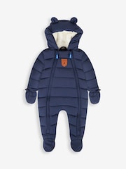 JoJo Maman Bébé Navy Puffer Pramsuit - Image 1 of 4