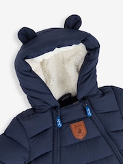JoJo Maman Bébé Navy Puffer Pramsuit - Image 2 of 4