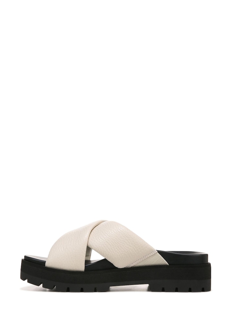 Vionic Tumbled Leather Vesta Slides - Image 2 of 5