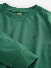 Polo Ralph Lauren Green Logo Long Sleeve Jersey T-Shirt - Image 7 of 8