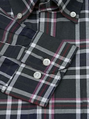 Brook Taverner Green Melange Check Cotton Shirt - Image 5 of 6