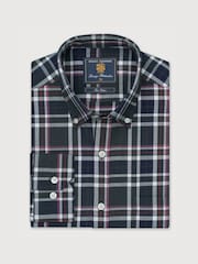 Brook Taverner Green Melange Check Cotton Shirt - Image 6 of 6