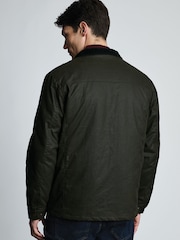 Brook Taverner Green Padded Waxed Cotton Jacket - Image 2 of 7
