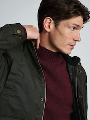 Brook Taverner Green Padded Waxed Cotton Jacket - Image 5 of 7