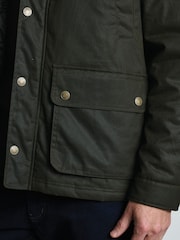 Brook Taverner Green Padded Waxed Cotton Jacket - Image 6 of 7