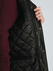 Brook Taverner Green Padded Waxed Cotton Jacket - Image 7 of 7
