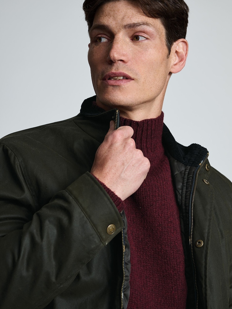 Brook Taverner Green Padded Waxed Cotton Jacket - Image 8 of 8 Brook Taverner Green Padded Waxed Cotton Jacket - Image 8 of 8