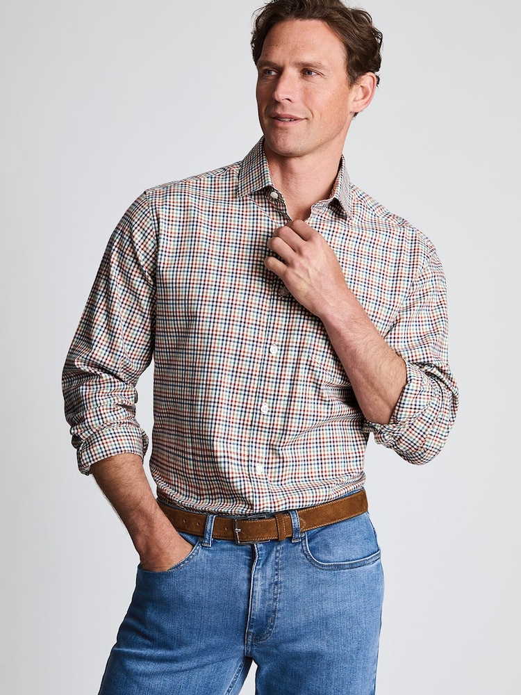 Dunkelblau - Brook Taverner Tattersall kariertes Baumwollhemd - Bild 1 von 6 Dunkelblau - Brook Taverner Tattersall kariertes Baumwollhemd - Bild 1 von 6