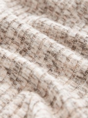 Neutral Cosy Ribbed Button Detail Midi Dress - Image 6 of 6