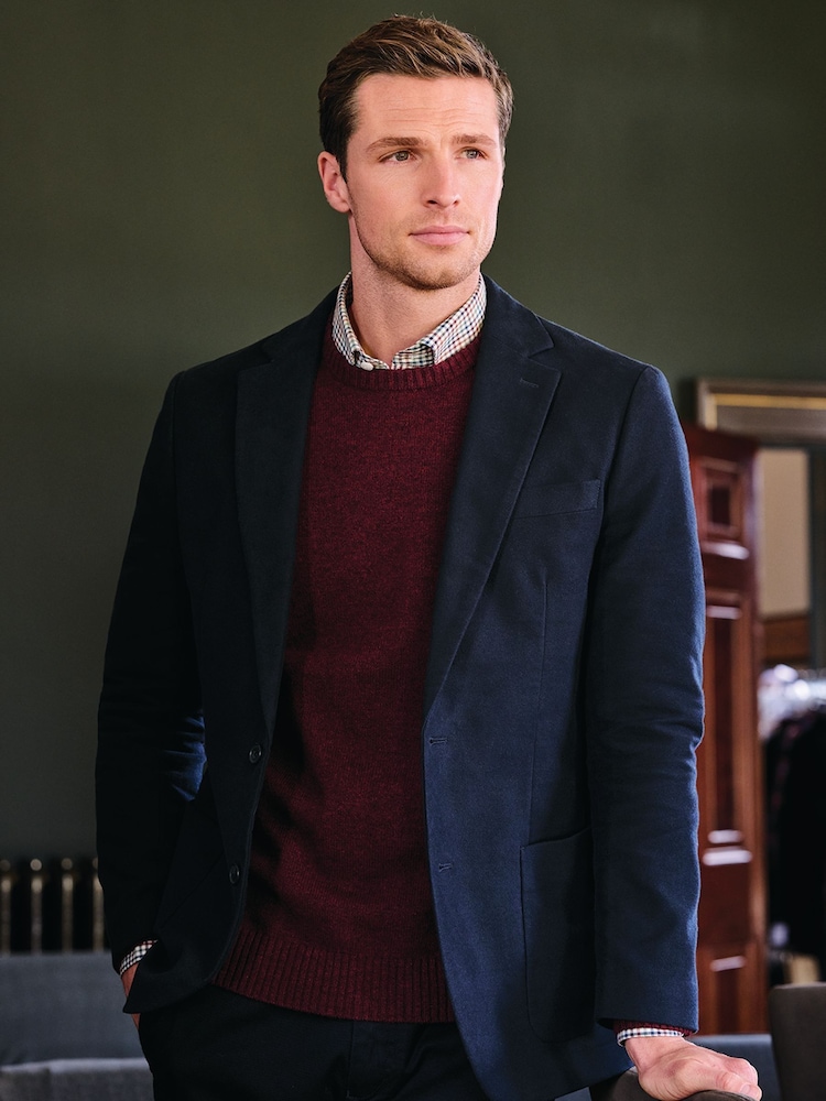 Brook Taverner Blue Brushed Cord Cotton Jacket - Image 1 of 5 Brook Taverner Blue Brushed Cord Cotton Jacket - Image 1 of 5
