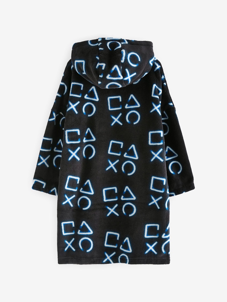 Navy Blue PlayStation Hooded Blanket (5-16yrs) - Image 2 of 4