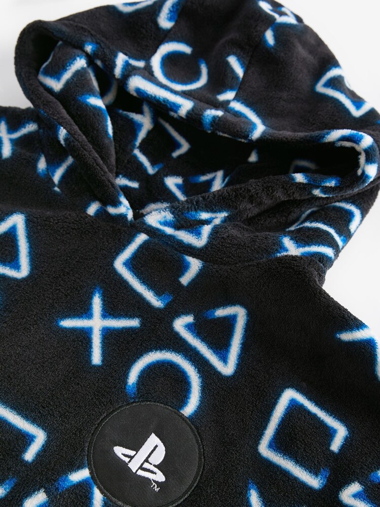 Navy Blue PlayStation Hooded Blanket (5-16yrs) - Image 3 of 4