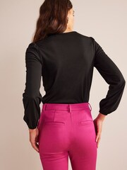 Boden Black Supersoft Long Sleeve Top - Image 2 of 5