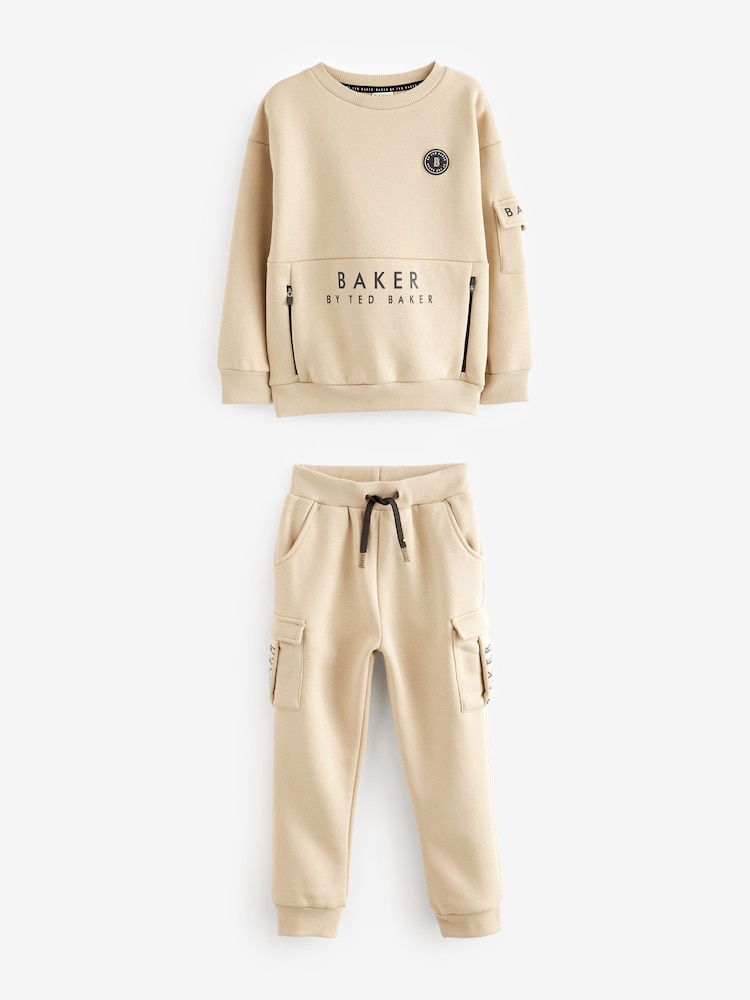 Baker by Ted Baker Stone Cargo Sweater and Joggers Set - Image 1 of 13