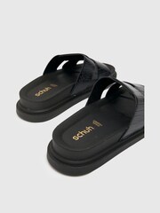 Schuh Tally Croc Cross Strap Footbed Sandals - Image 3 of 4