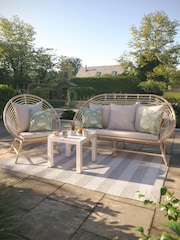 Laura Ashley White Garden Havana Casual Lounging Sofa Set with Seat Cushions - Image 1 of 4