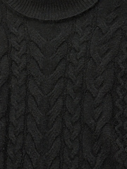 Threadbare Black Cable Knit Roll Neck Jumper - Image 5 of 5