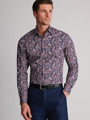 Бургундия қызылы - Brook Taverner мақта көйлегі - 6суретінің 1 суреті