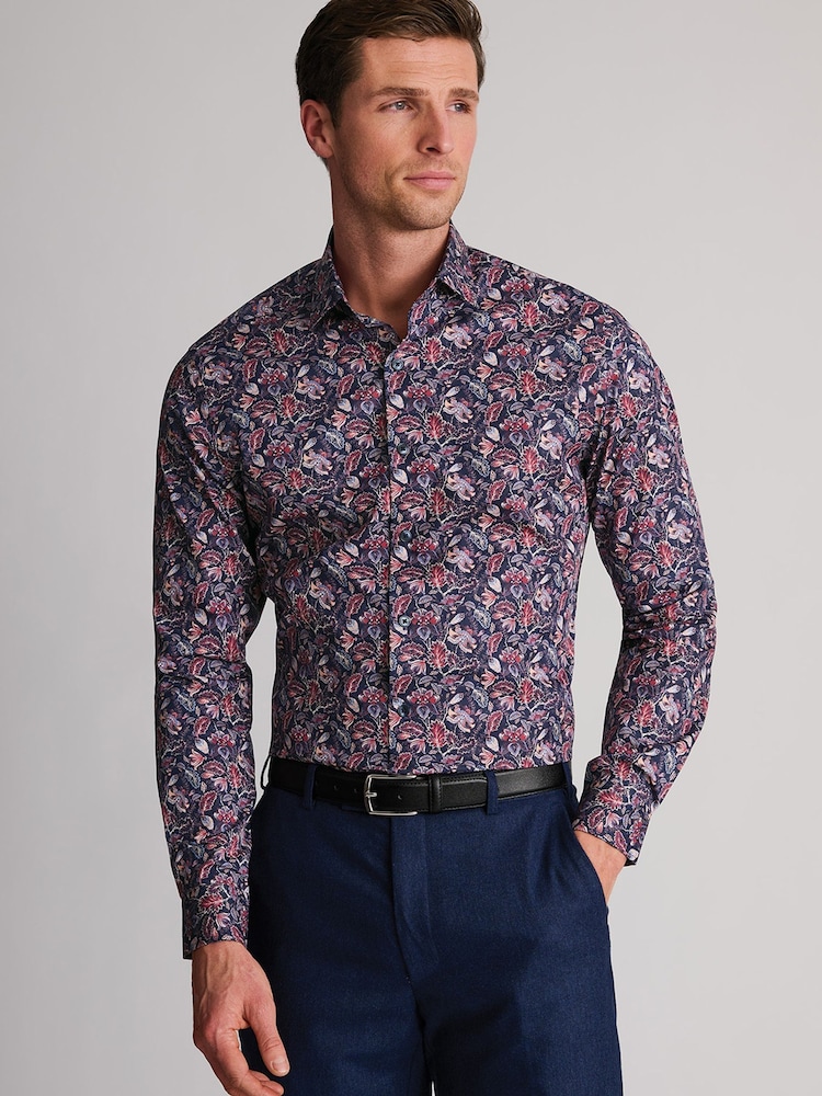 Бургундия қызылы - Brook Taverner мақта көйлегі - 6суретінің 1 суреті