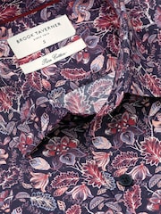 Бургундия қызылы - Brook Taverner мақта көйлегі - 6суретінің 5 суреті