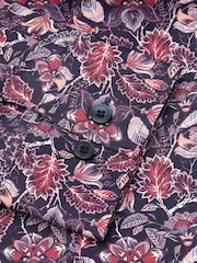 Бургундия қызылы - Brook Taverner мақта көйлегі - 6суретінің 6 суреті