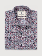 Brook Taverner Blue Floral Floral Print Cotton Shirt - Image 2 of 6