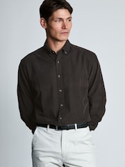 Smeđa - Brook Taverner Cotton Needlecord Shirt - Slika 1 od 6