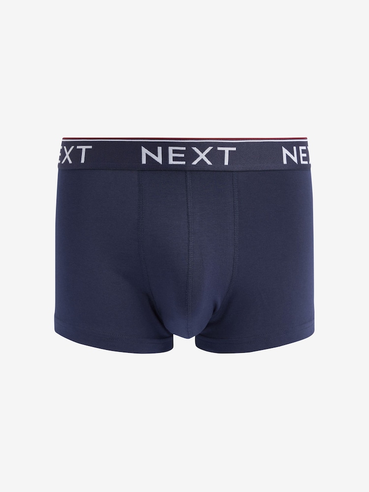 Red/White/Navy Blue Pattern 4 pack Hipsters - Image 3 of 7