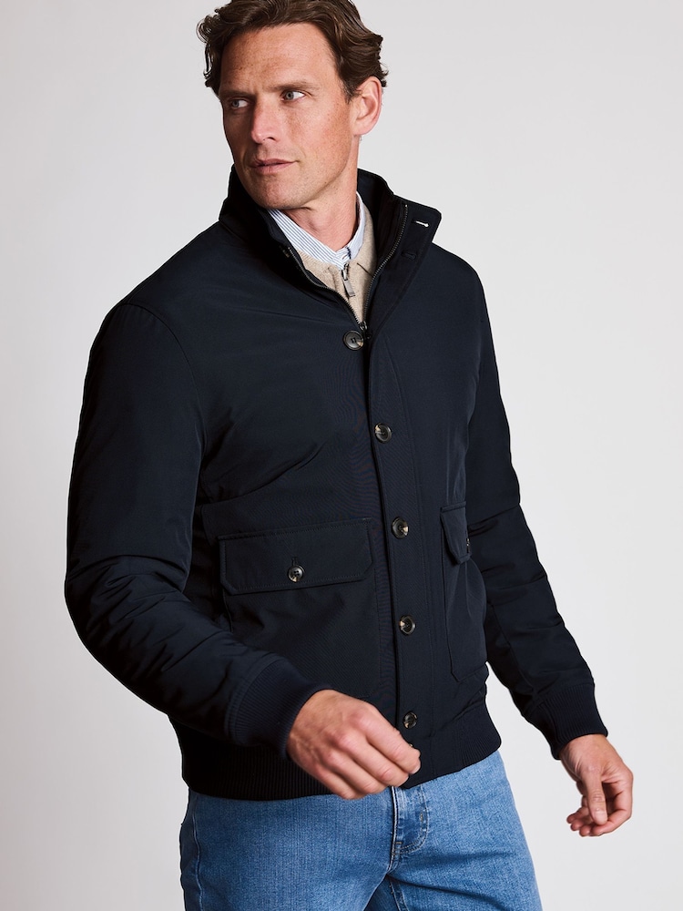 Brook Taverner Blue Padded Harrington Jacket - Image 2 of 7 Brook Taverner Blue Padded Harrington Jacket - Image 2 of 7