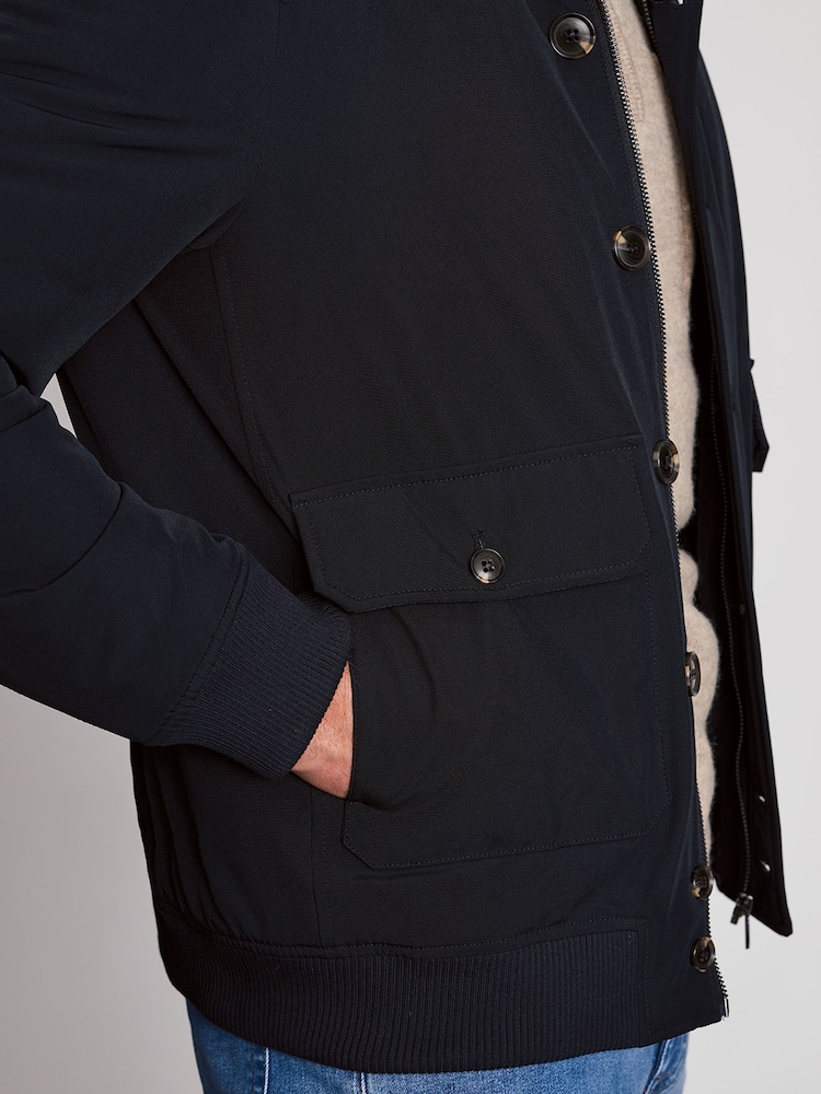 Brook Taverner Blue Padded Harrington Jacket - Image 7 of 7 Brook Taverner Blue Padded Harrington Jacket - Image 7 of 7