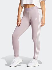 Пурпурный - adidas Sportswear 3 в полоску Леггинсы - Изображение 1 из 6