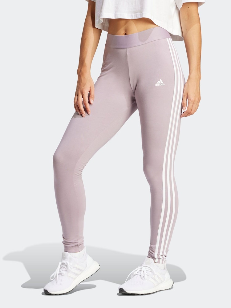 Пурпурный - adidas Sportswear 3 в полоску Леггинсы - Изображение 1 из 6