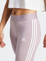 Пурпурный - adidas Sportswear 3 в полоску Леггинсы - Изображение 4 из 6