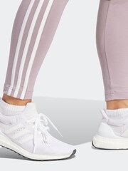 Пурпурный - adidas Sportswear 3 в полоску Леггинсы - Изображение 5 из 6