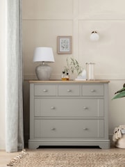 Grey Hampton Painted Oak Collection 5 Drawer Chest Of Drawers - Image 1 of 7