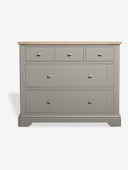Grey Hampton Painted Oak Collection 5 Drawer Chest Of Drawers - Image 2 of 7
