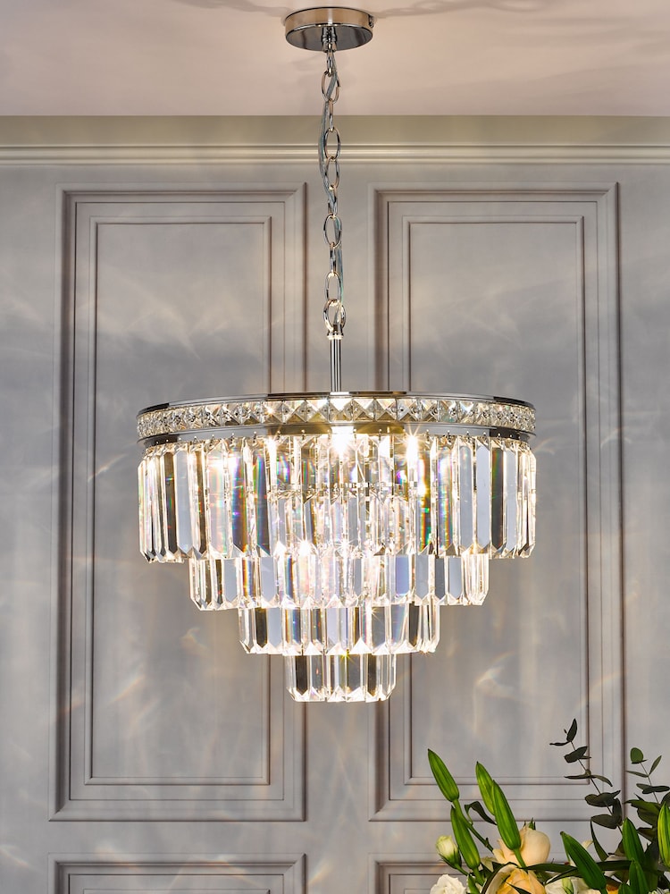 Där Lighting Brass Vyana 4 Light Ceiling Light Pendant - Image 1 of 4 Där Lighting Brass Vyana 4 Light Ceiling Light Pendant - Image 1 of 4