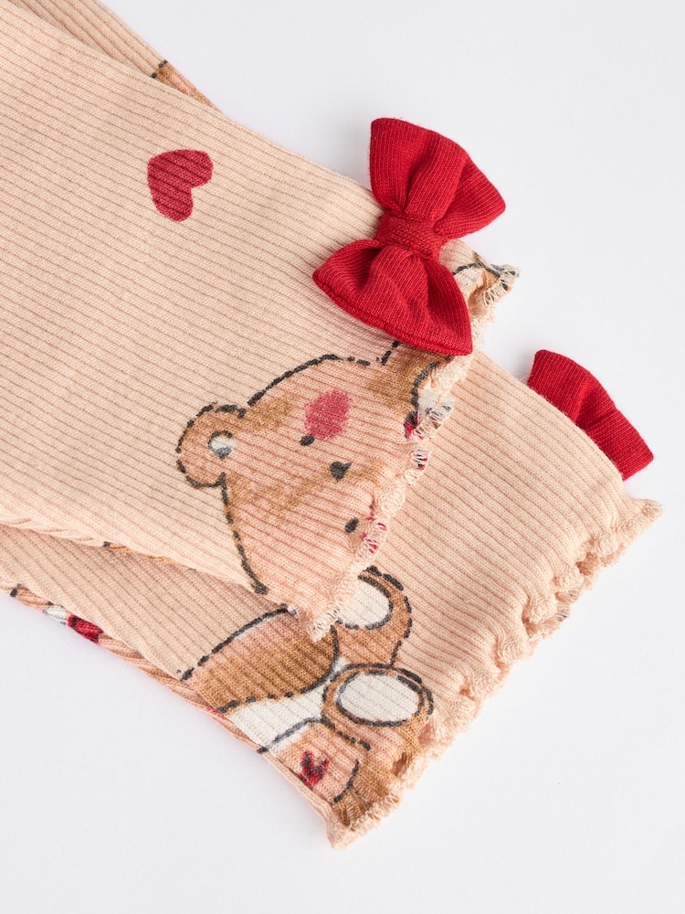 Beige/Rot karierter Bär - Baby Long Sleeve Frill Top And Leggings Set (0mths-2yrs) - Bild 16 von 16 Beige/Rot karierter Bär - Baby Long Sleeve Frill Top And Leggings Set (0mths-2yrs) - Bild 16 von 16